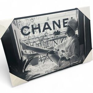 NEW Champagne in Paris photography CHANEL Large Print wood framed canvas 36x24